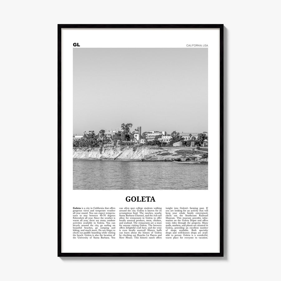 Goleta Newspaper Poster, framed poster mockup
