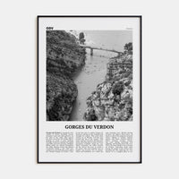 Gorges du Verdon Poster None / 8x12 in Nbourhood Travel B&W Poster