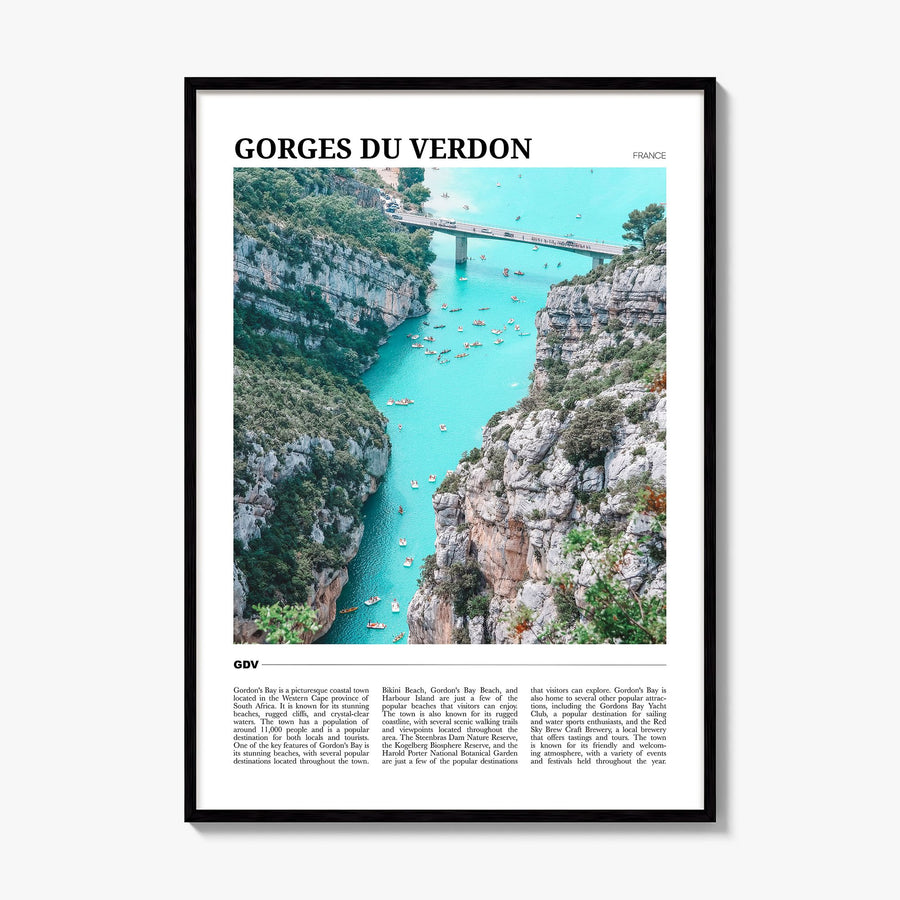 Gorges du Verdon Travel Poster, framed poster mockup