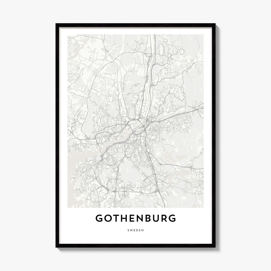 Gothenburg Map Poster, framed poster mockup