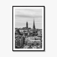 Gothenburg no. 2 black & white photo poster of Sweden – vertical wall art, unframed print shown in interior mockup
