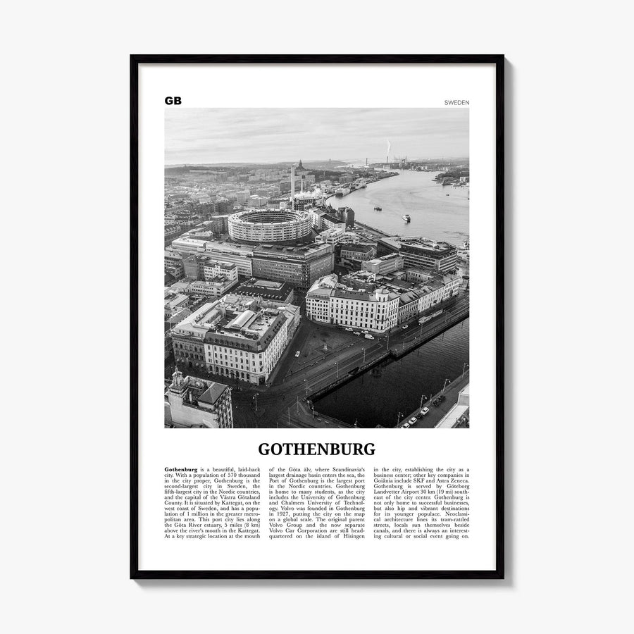 Gothenburg Newspaper Poster, framed poster mockup