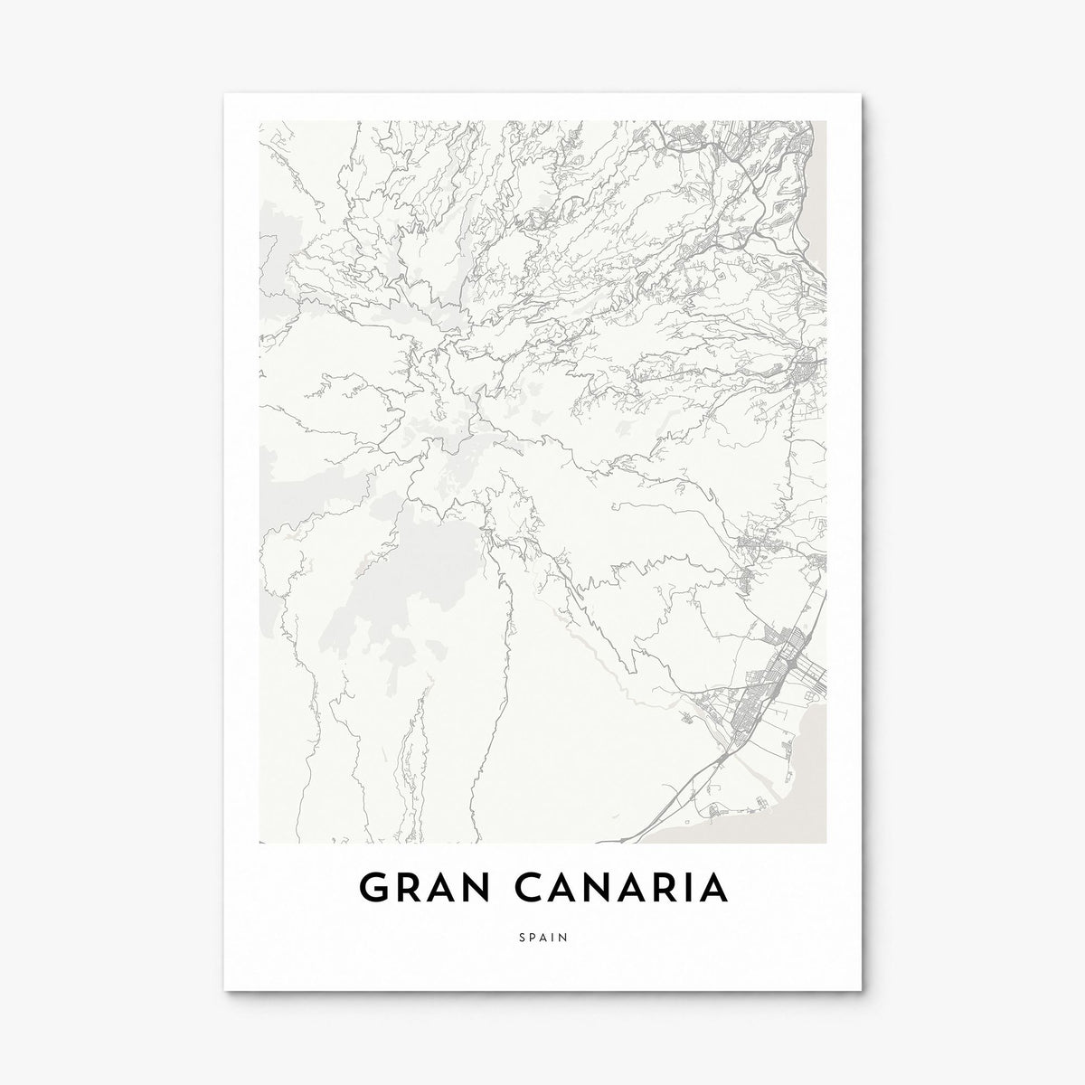 Gran Canaria Map Poster, print only (unframed)