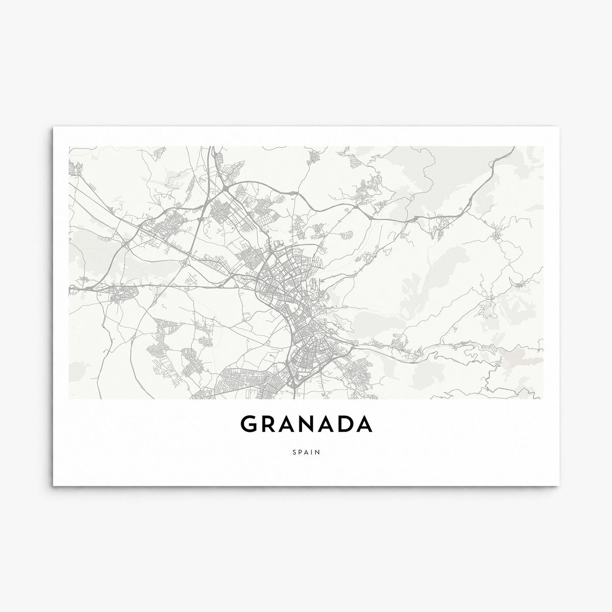 Granada Map Poster, print only (unframed)