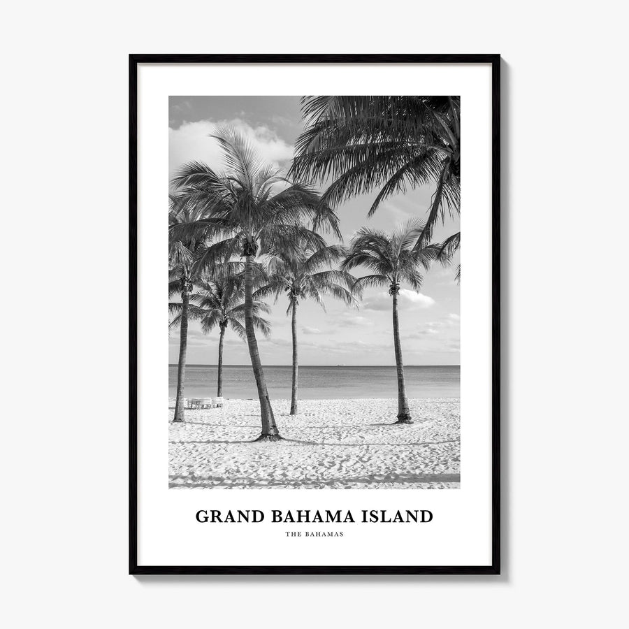 Grand Bahama Island Classic Poster, framed poster mockup