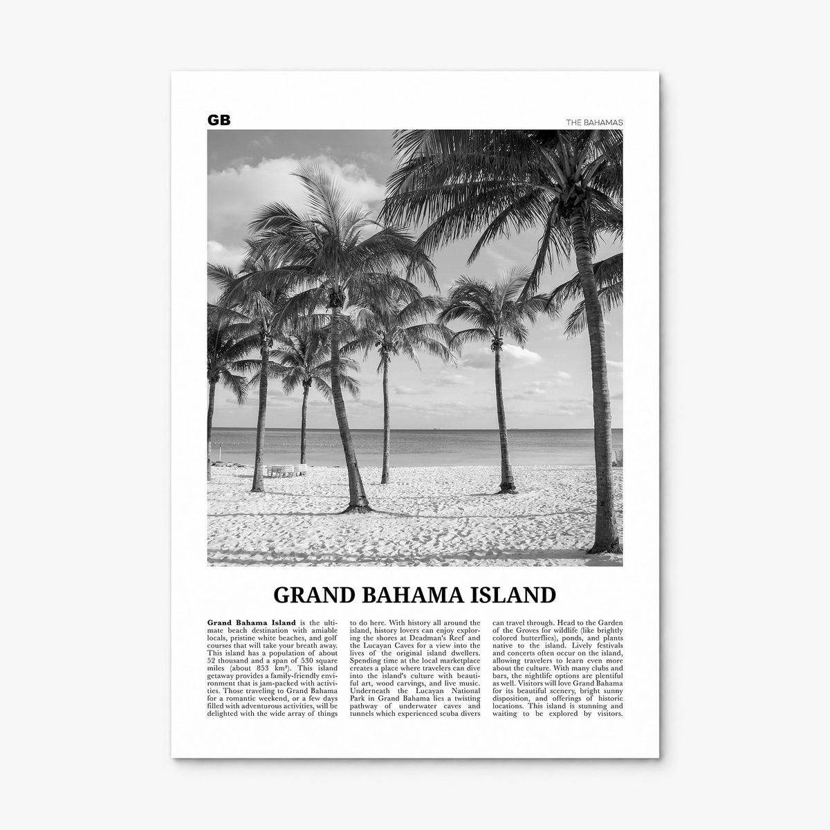 Grand Bahama Island Newspaper Poster, print only (unframed)
