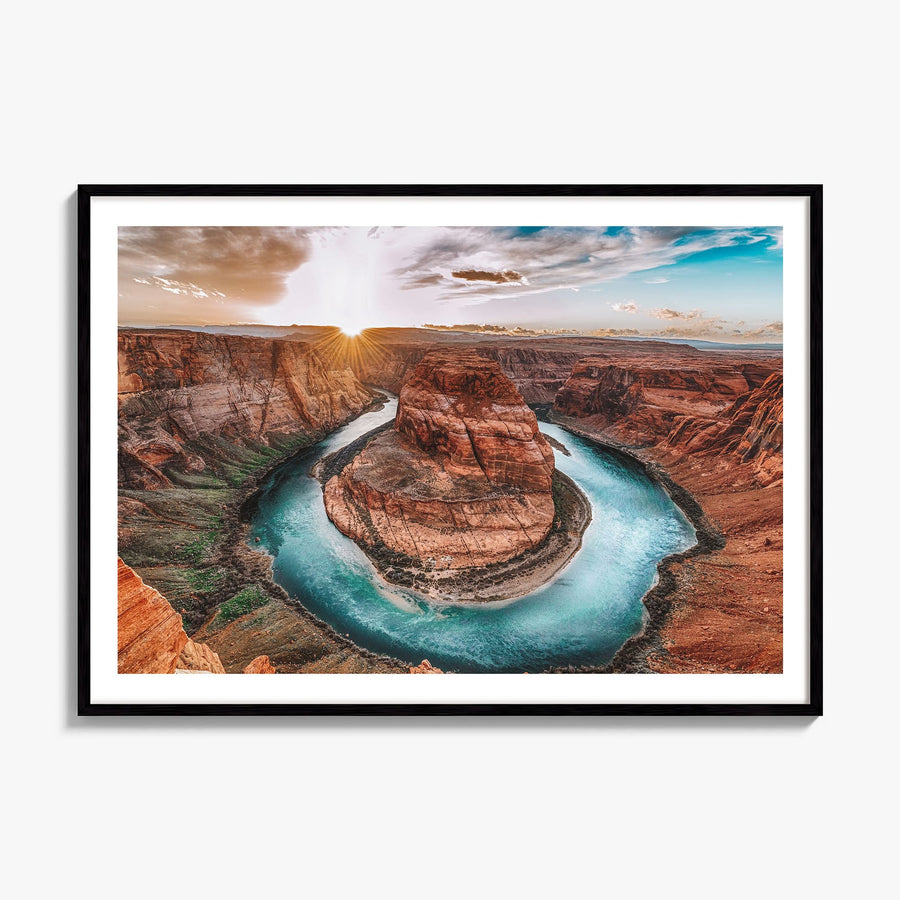 Grand Canyon Photo Poster, framed poster mockup, white border