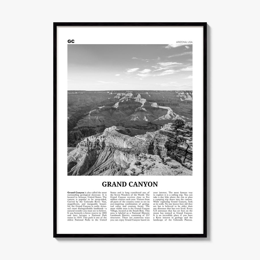 Grand Canyon Newspaper Poster, framed poster mockup