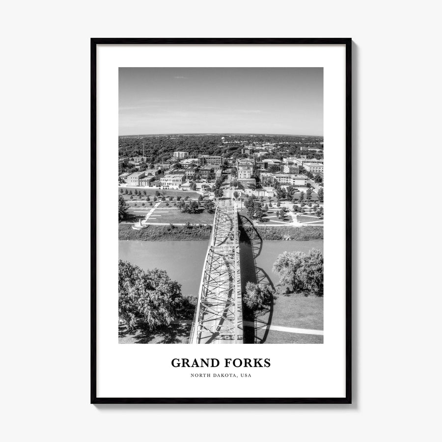 Grand Forks Classic Poster, framed poster mockup
