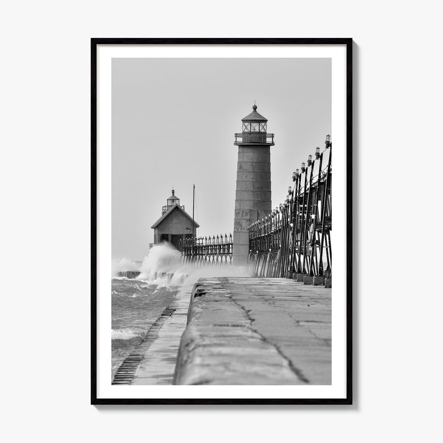 Grand Haven Photo Poster, framed poster mockup, white border