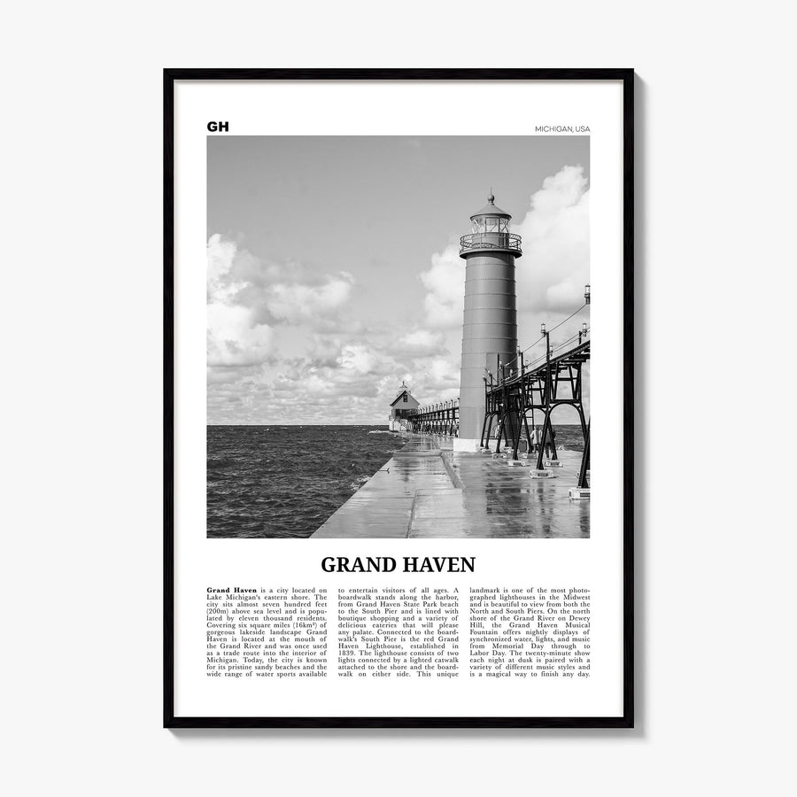 Grand Haven Newspaper Poster, framed poster mockup