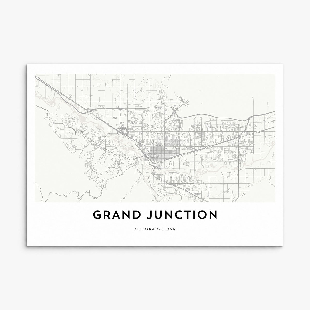 Grand Junction Map Poster, print only (unframed)