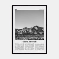 Grand Junction Poster Black Wood / 8x12 in Nbourhood Travel B&W Poster