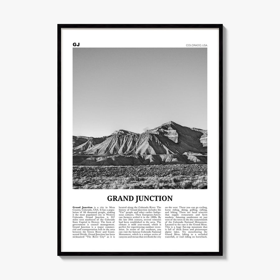 Grand Junction Newspaper Poster, framed poster mockup
