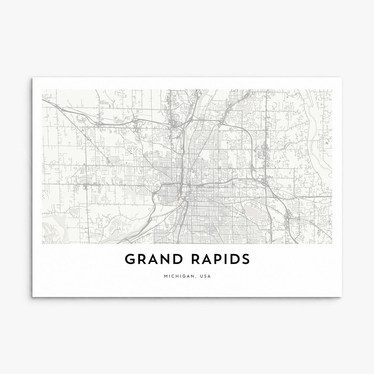 Grand Rapids Map Poster, print only (unframed)