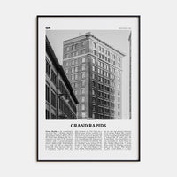 Grand Rapids No 2 Poster None / 8x12 in Nbourhood Travel B&W Poster