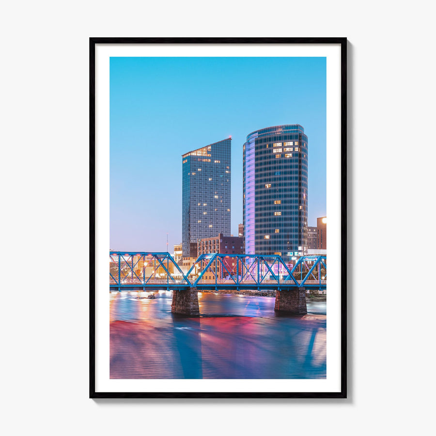 Grand Rapids Photo No 2 Poster, framed poster mockup, white border