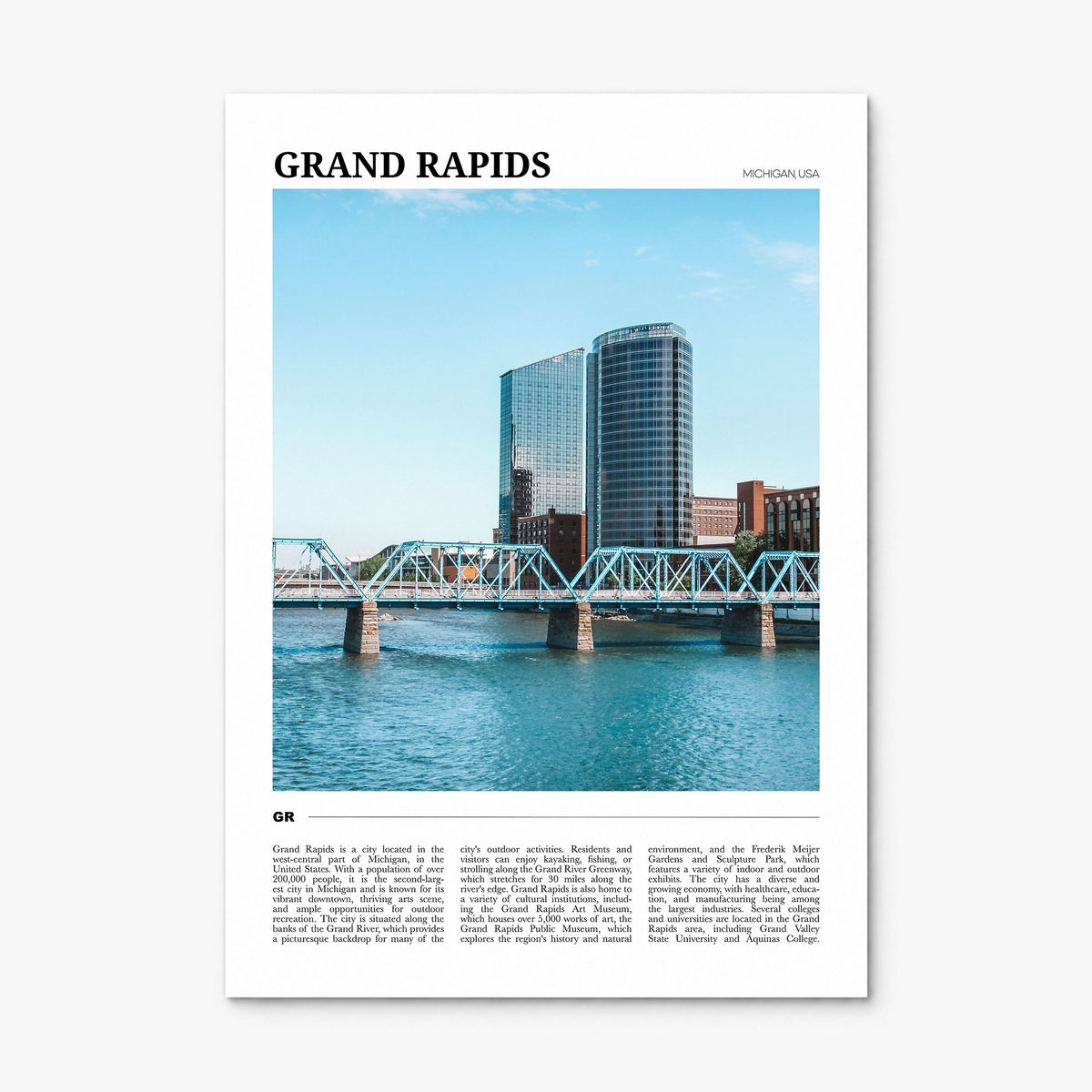 Grand Rapids Travel Poster, print only (unframed)