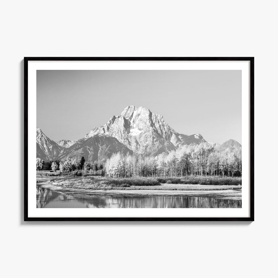 Grand Teton National Park Photo Poster, framed poster mockup, white border