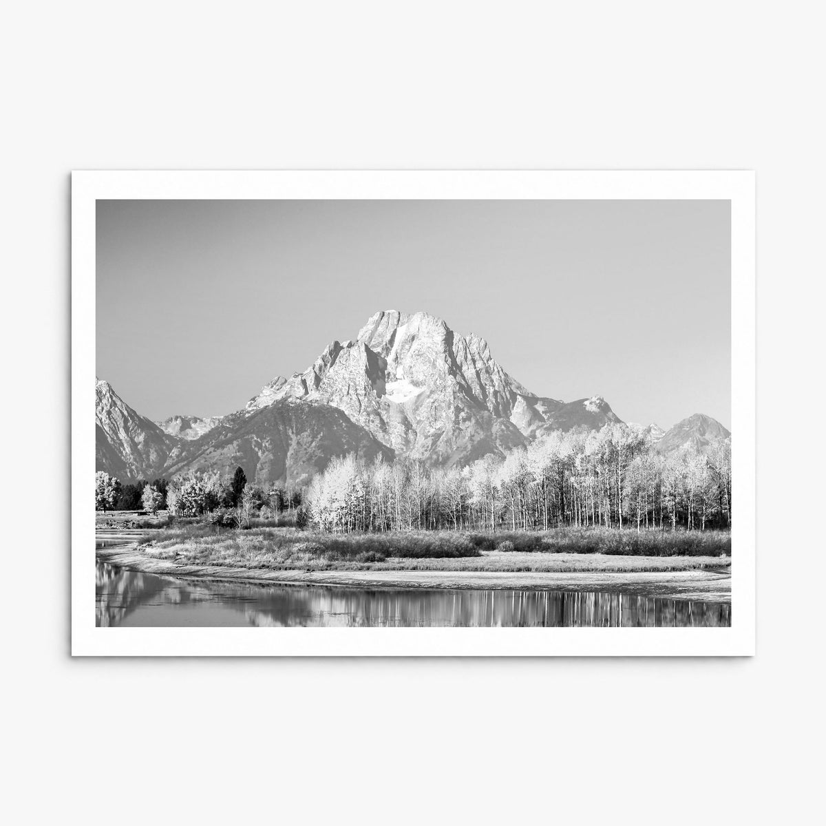 Grand Teton National Park Photo Poster, print only (unframed), white border