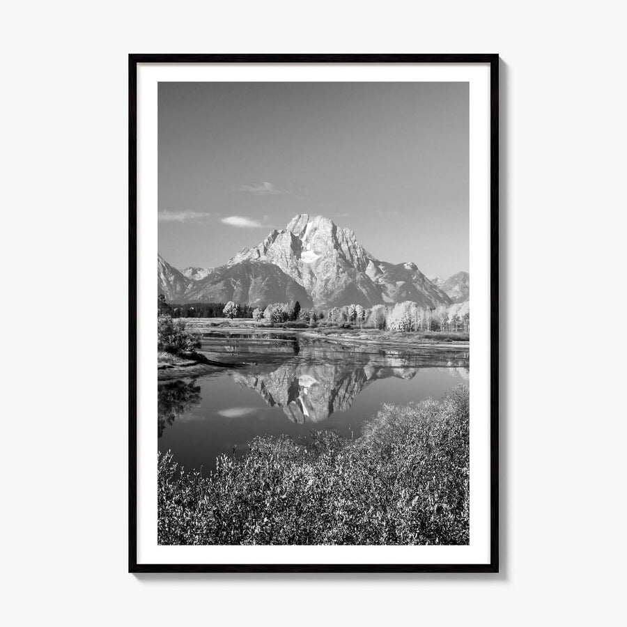 Grand Teton National Park Photo No 1 Poster, framed poster mockup, white border