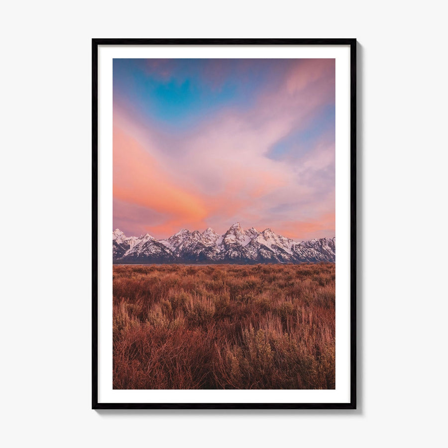 Grand Teton National Park Photo No 2 Poster, framed poster mockup, white border