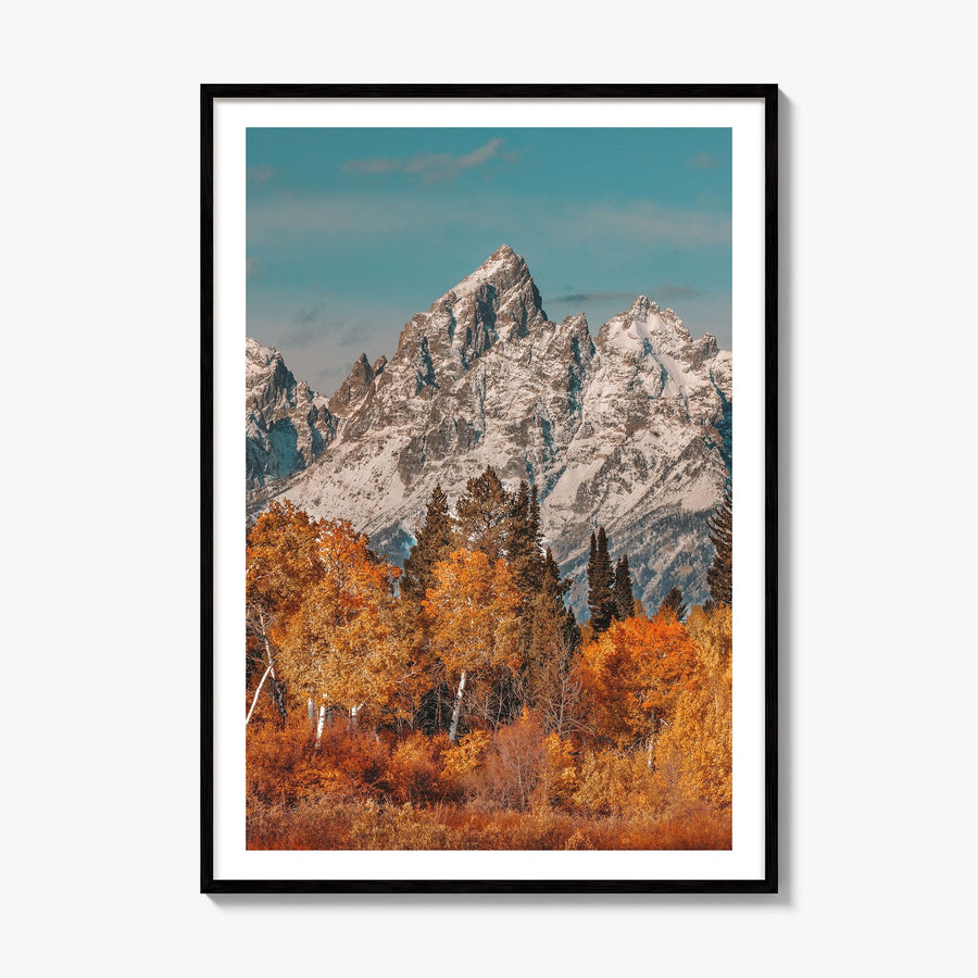 Grand Teton National Park Photo No 3 Poster, framed poster mockup, white border
