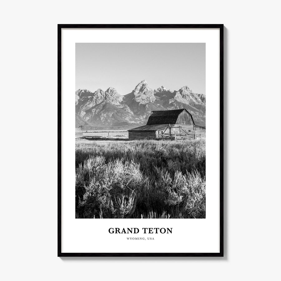 Grand Teton National Park Classic No 1 Poster, framed poster mockup