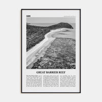 Great Barrier Reef Poster None / 8x12 in Nbourhood Travel B&W Poster