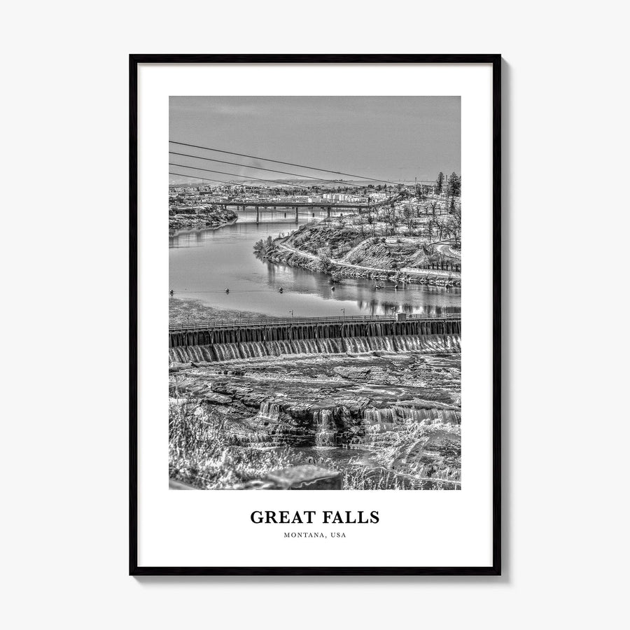 Great Falls, Montana Classic Poster, framed poster mockup