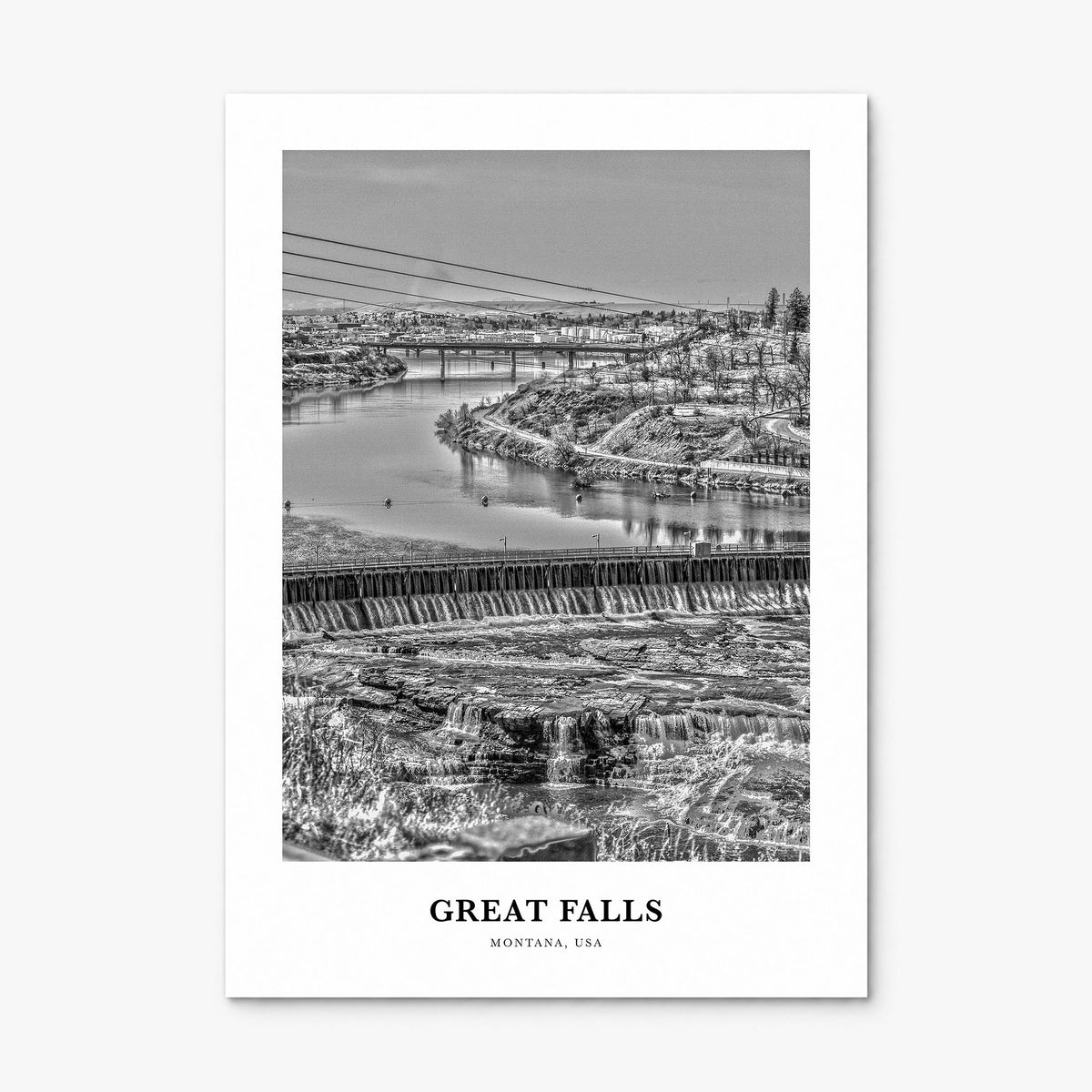 Great Falls, Montana Classic Poster, print only (unframed)