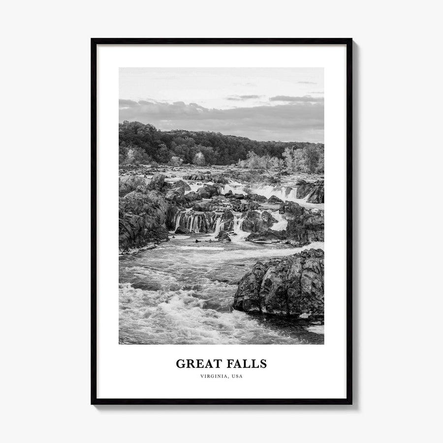 Great Falls, Virginia Classic Poster, framed poster mockup