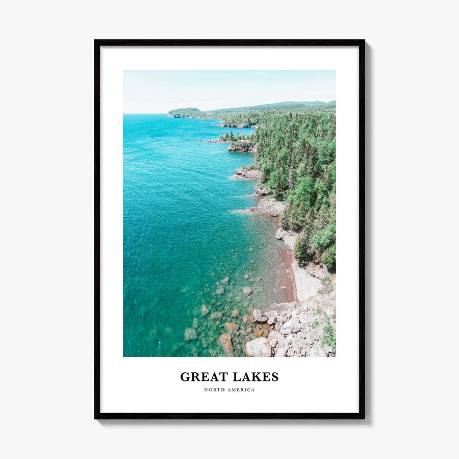 Great Lakes Classic Poster, framed poster mockup