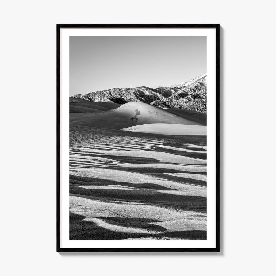 Great Sand Dunes National Park Photo Poster, framed poster mockup, white border