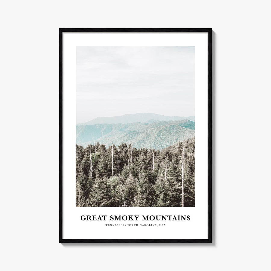 Great Smoky Mountains National Park colorful classic poster of Tennessee & North Carolina, USA – vertical wall art, unframed 