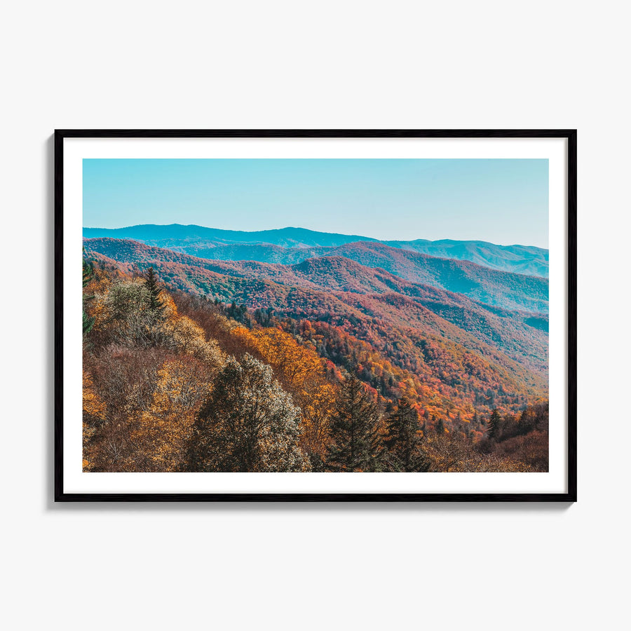 Great Smoky Mountains National Park Photo No 1 Poster, framed poster mockup, white border