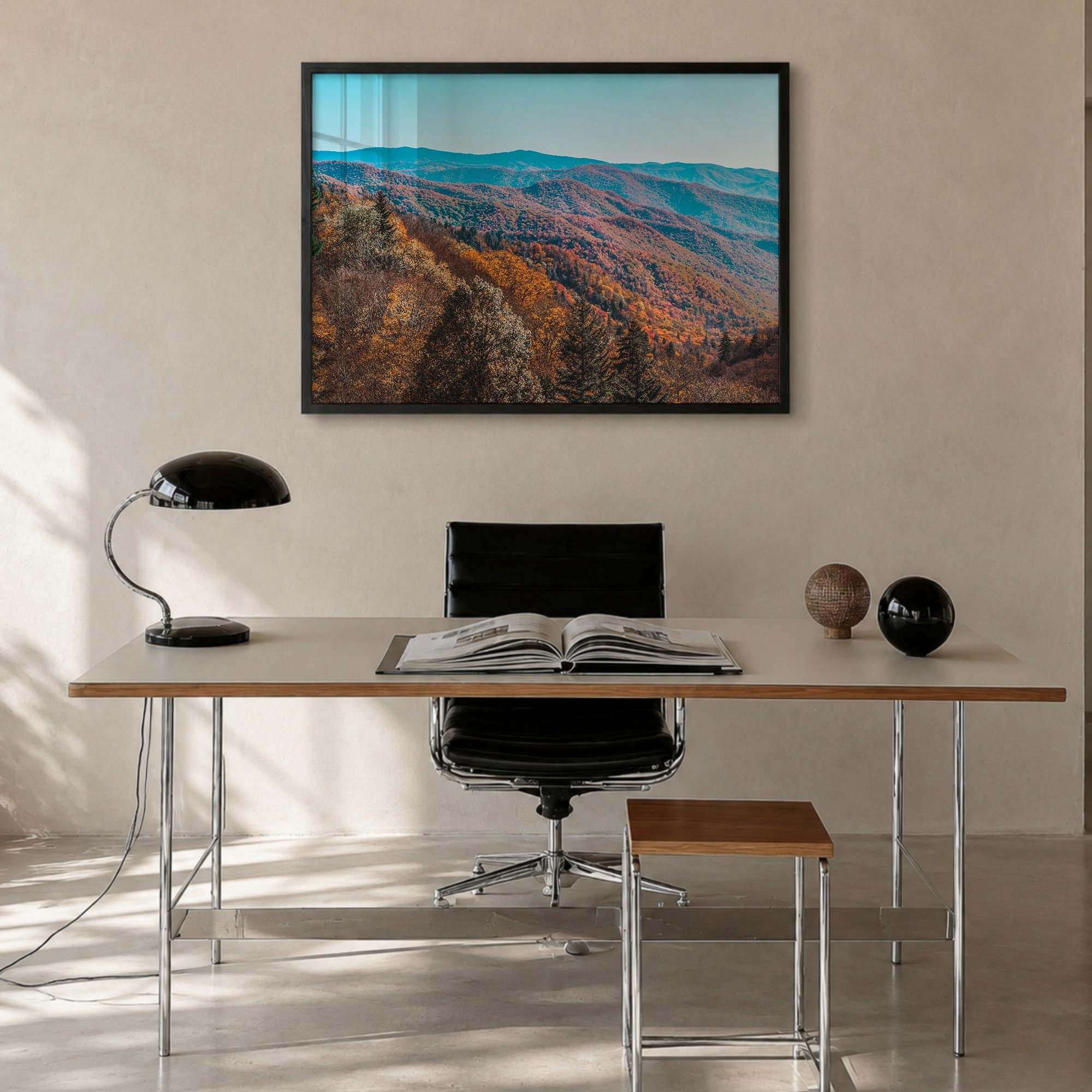 Great Smoky Mountains National Park no. 1 colorful photo poster of Tennessee & North Carolina, USA – horizontal wall art in b