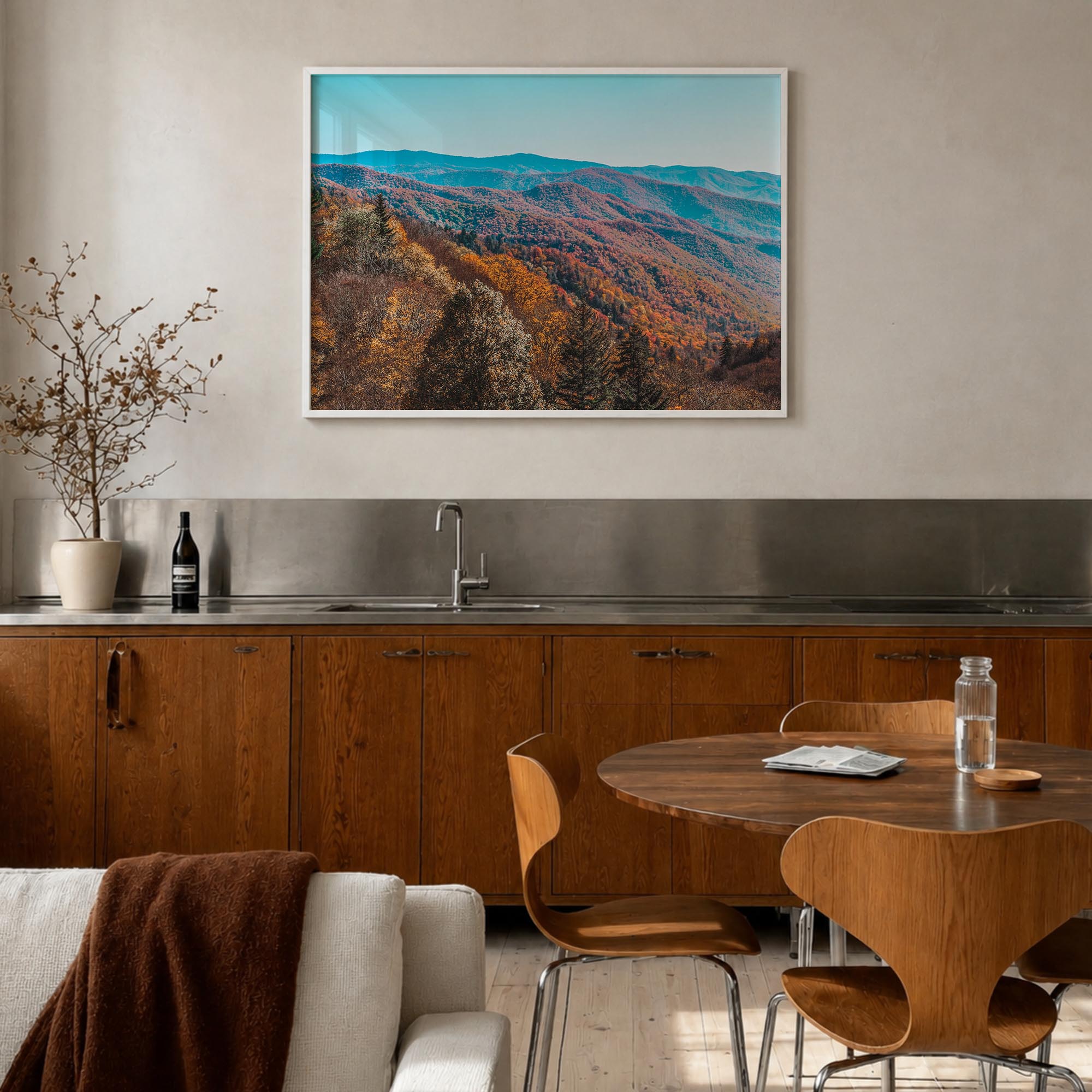 Great Smoky Mountains National Park no. 1 colorful photo poster of Tennessee & North Carolina, USA – horizontal wall art in w