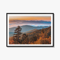 Great Smoky Mountains National Park no. 2 colorful photo poster of Tennessee & North Carolina, USA – horizontal wall art, unf