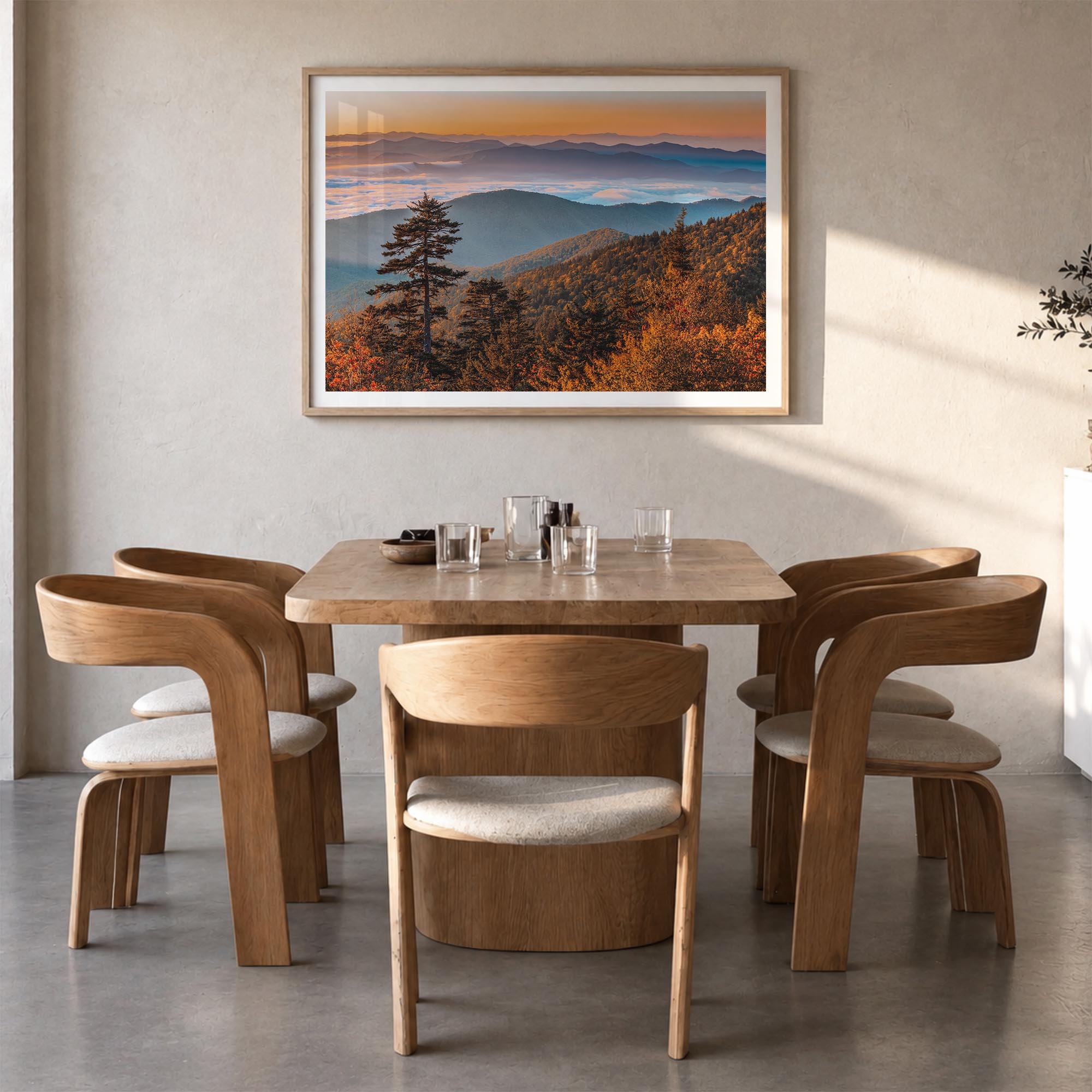 Great Smoky Mountains National Park no. 2 colorful photo poster of Tennessee & North Carolina, USA – horizontal wall art in n