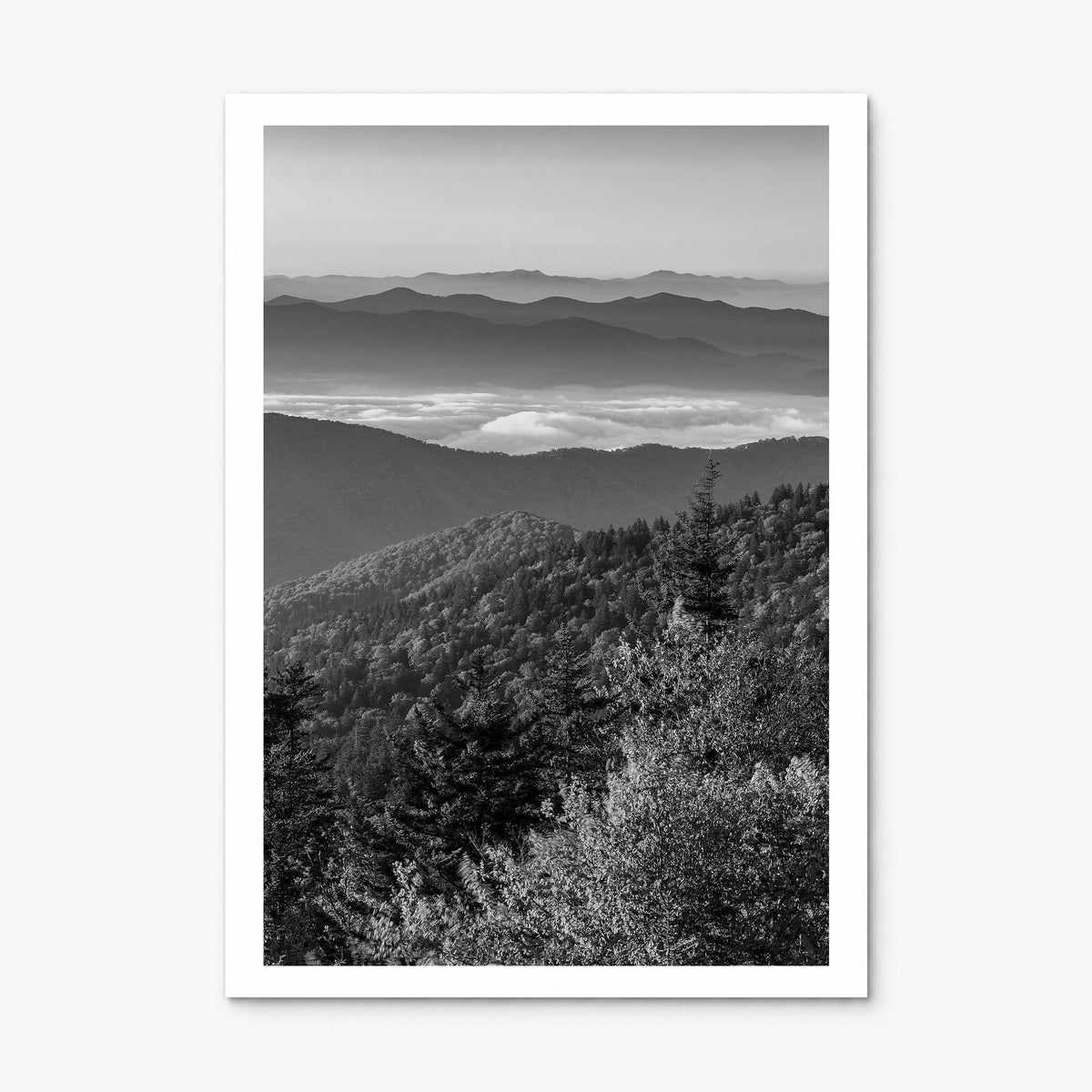 Great Smoky Mountains National Park Photo Poster, print only (unframed), white border