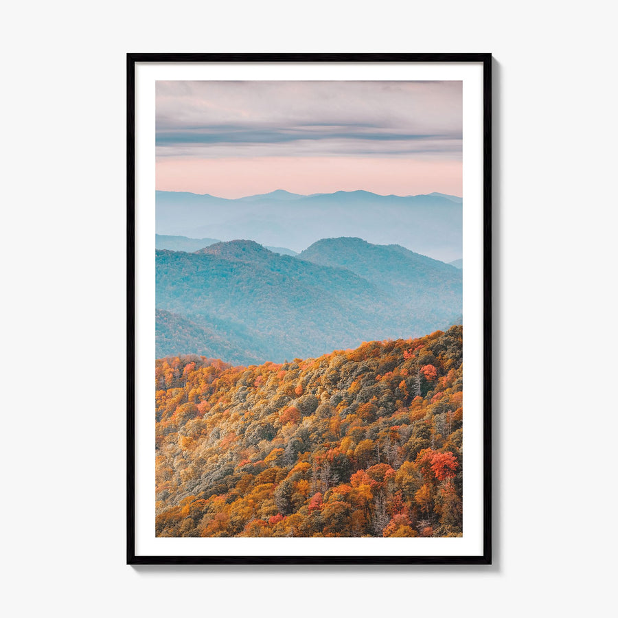 Great Smoky Mountains National Park Photo No 1 Poster, framed poster mockup, white border
