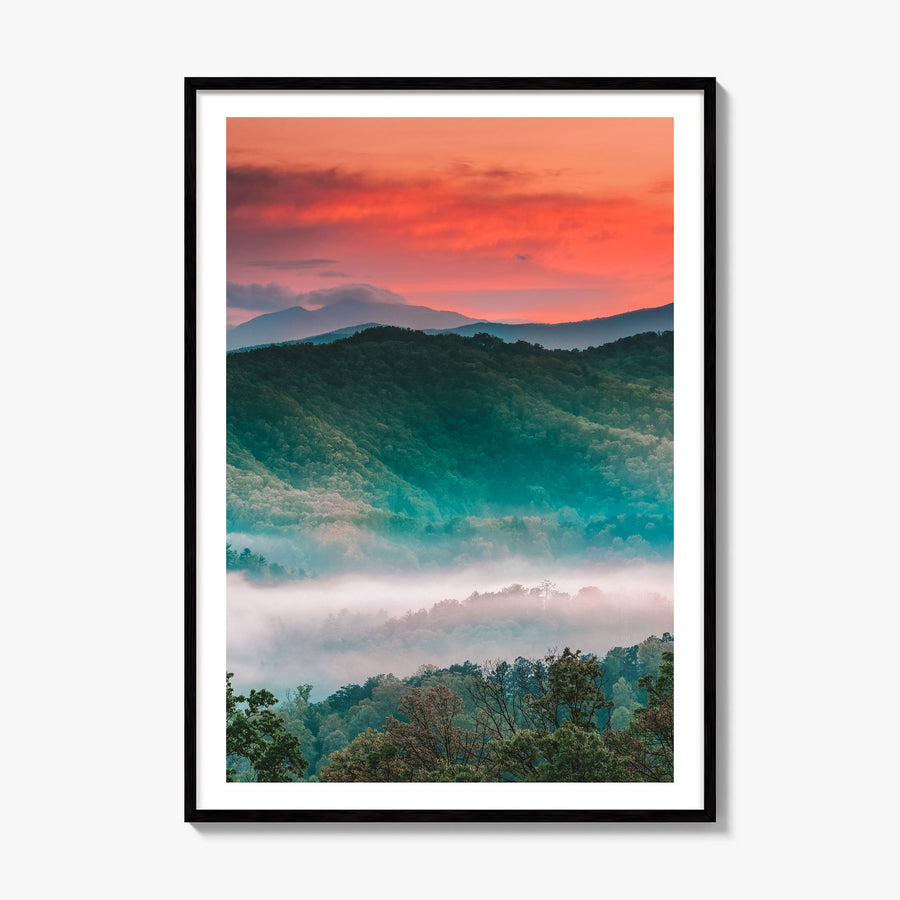 Great Smoky Mountains National Park Photo No 2 Poster, framed poster mockup, white border