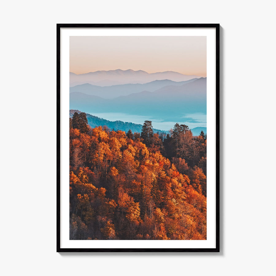 Great Smoky Mountains National Park Photo No 3 Poster, framed poster mockup, white border