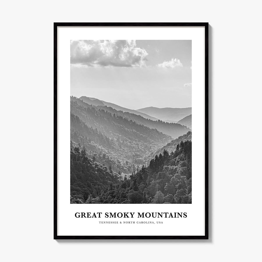 Great Smoky Mountains National Park Classic Poster, framed poster mockup