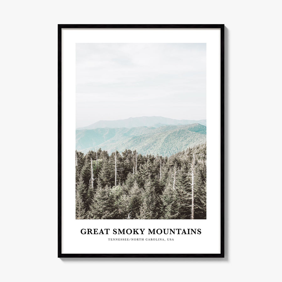 Great Smoky Mountains National Park Classic Poster, framed poster mockup