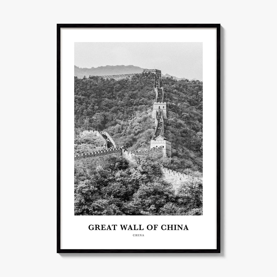 Great Wall of China Classic Poster, framed poster mockup