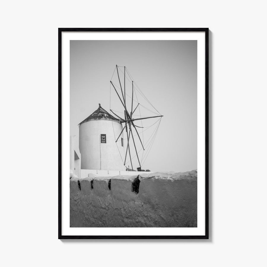 Greece no. 1 black & white photo poster of Europe – vertical wall art, unframed print shown in interior mockup