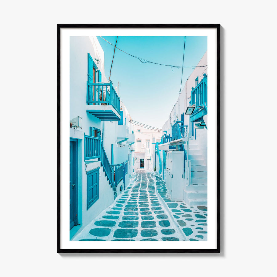 Greece Photo No 3 Poster, framed poster mockup, white border