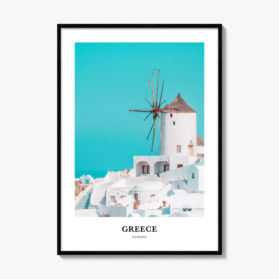 Greece Classic Poster, framed poster mockup